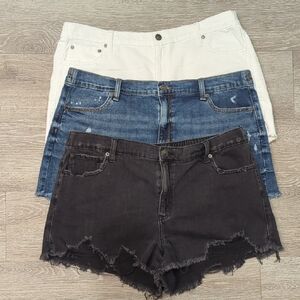 Lot Of 3 Aerie XL Daydream Denim Shorts